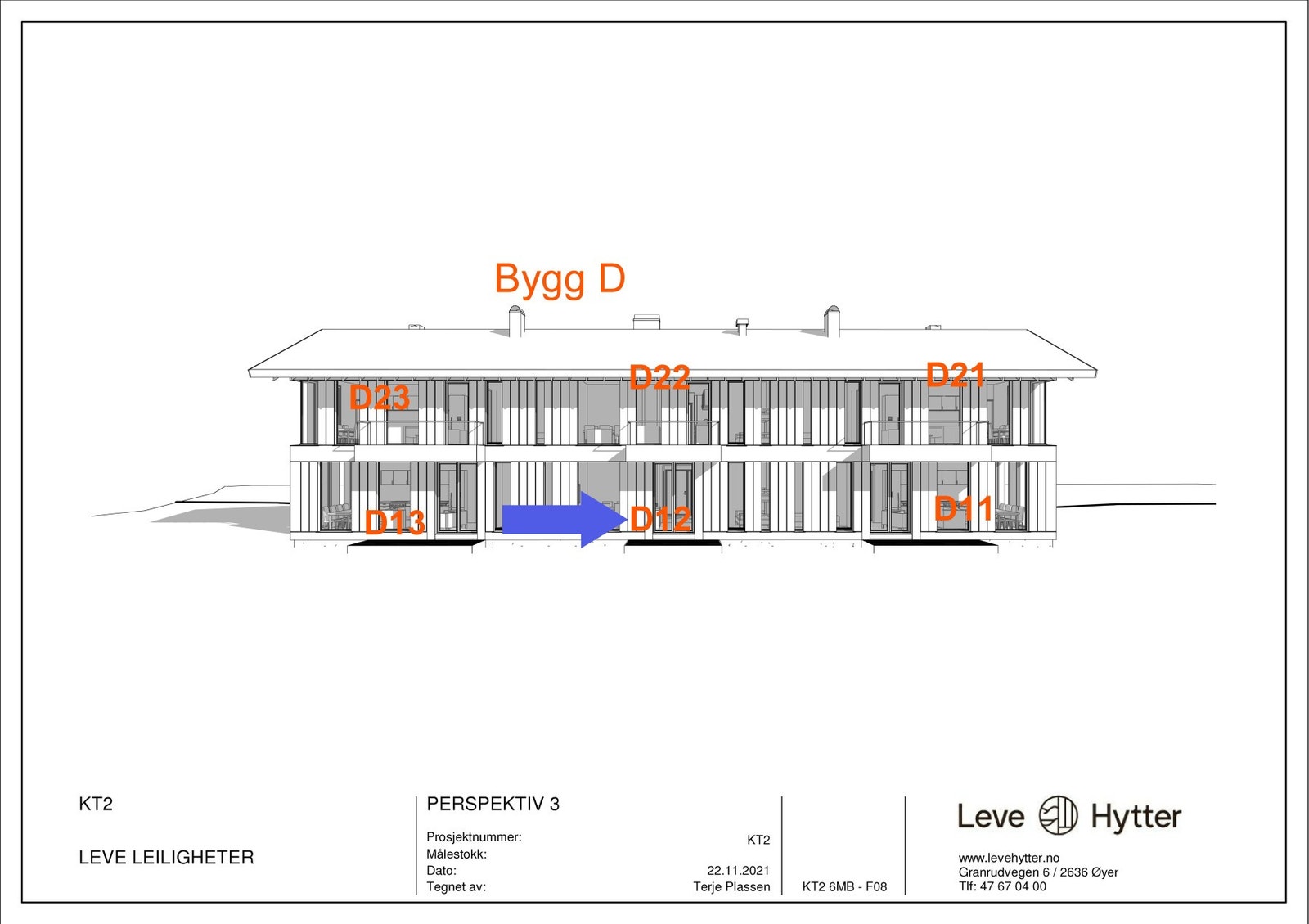 Prisen i annonsen gjelder leilighet D12, plan 1 i bygg D Galleribilde