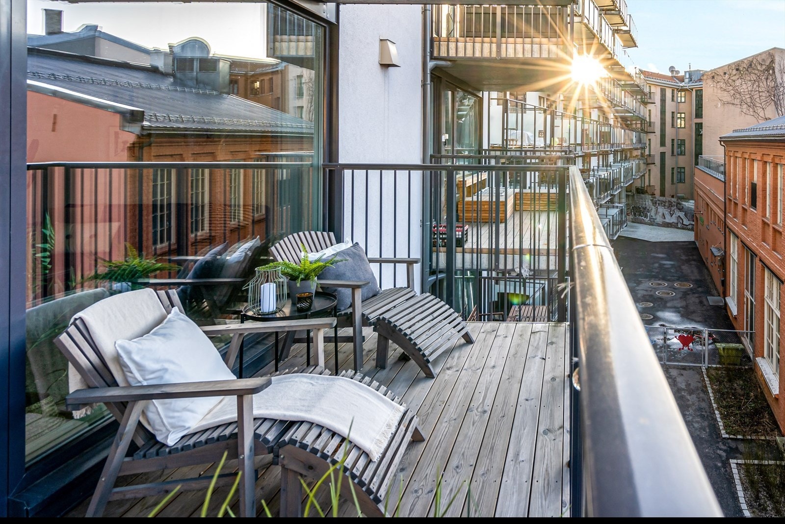 Fint på balkongen! Galleribilde