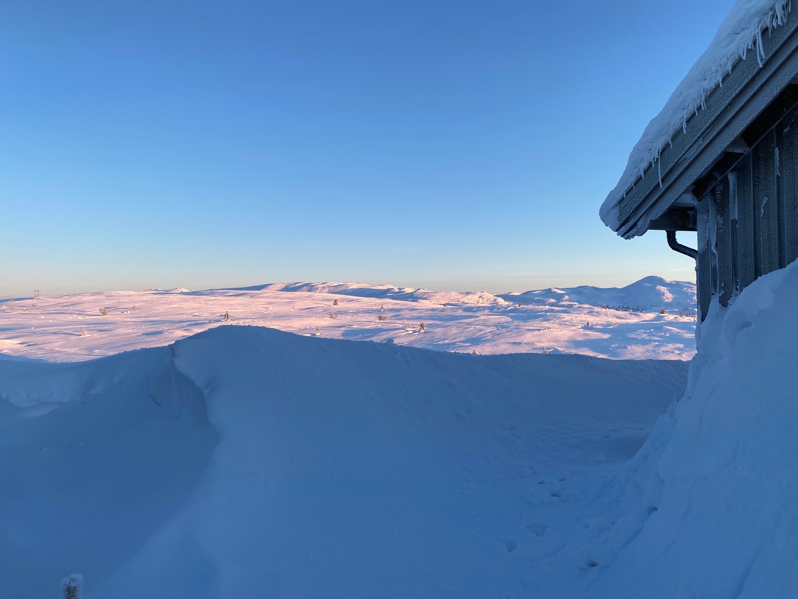 Utsikt fra en av de nye hyttene i feltet Galleribilde