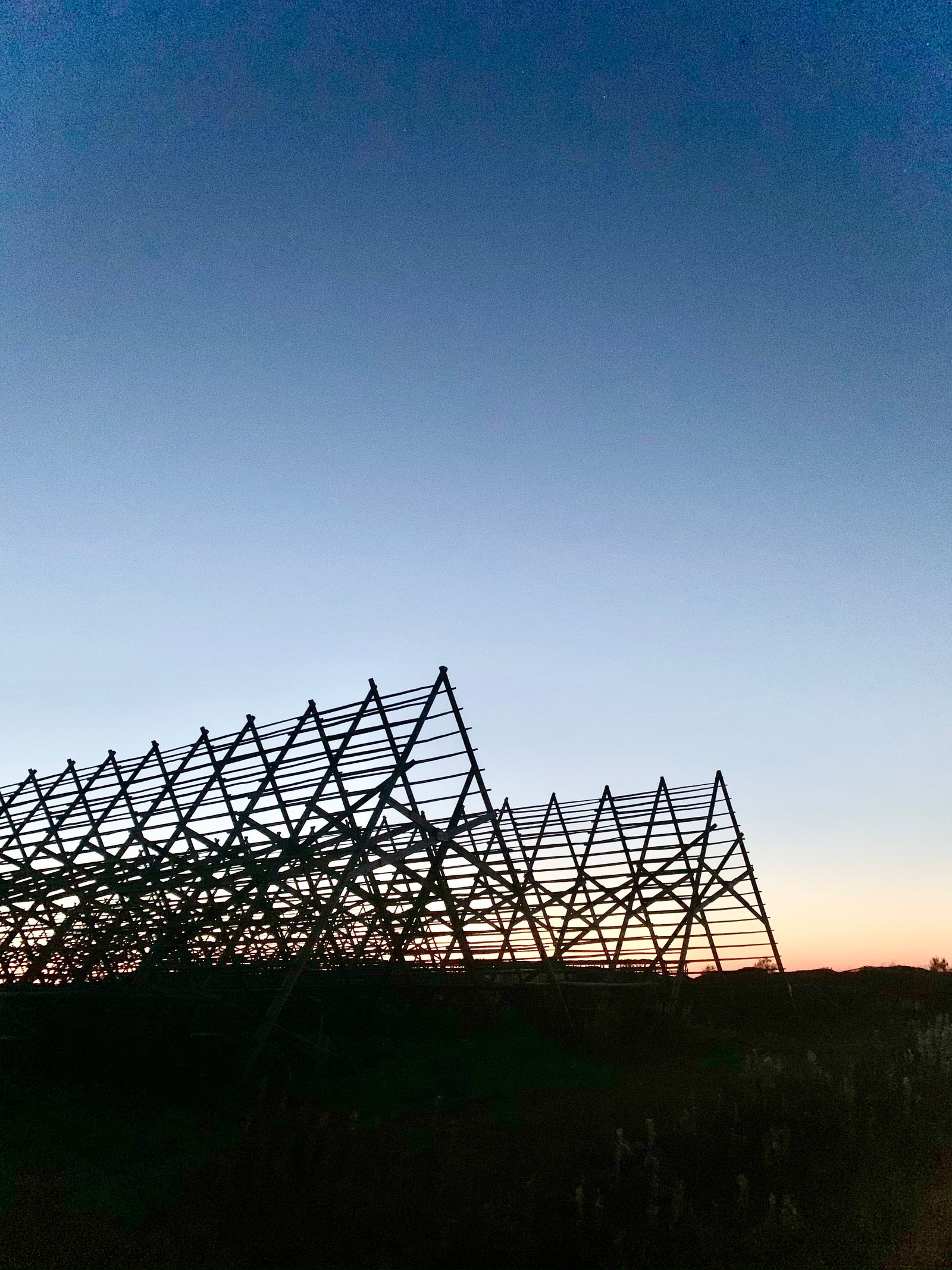 Fiskehjell i solnedgang Galleribilde