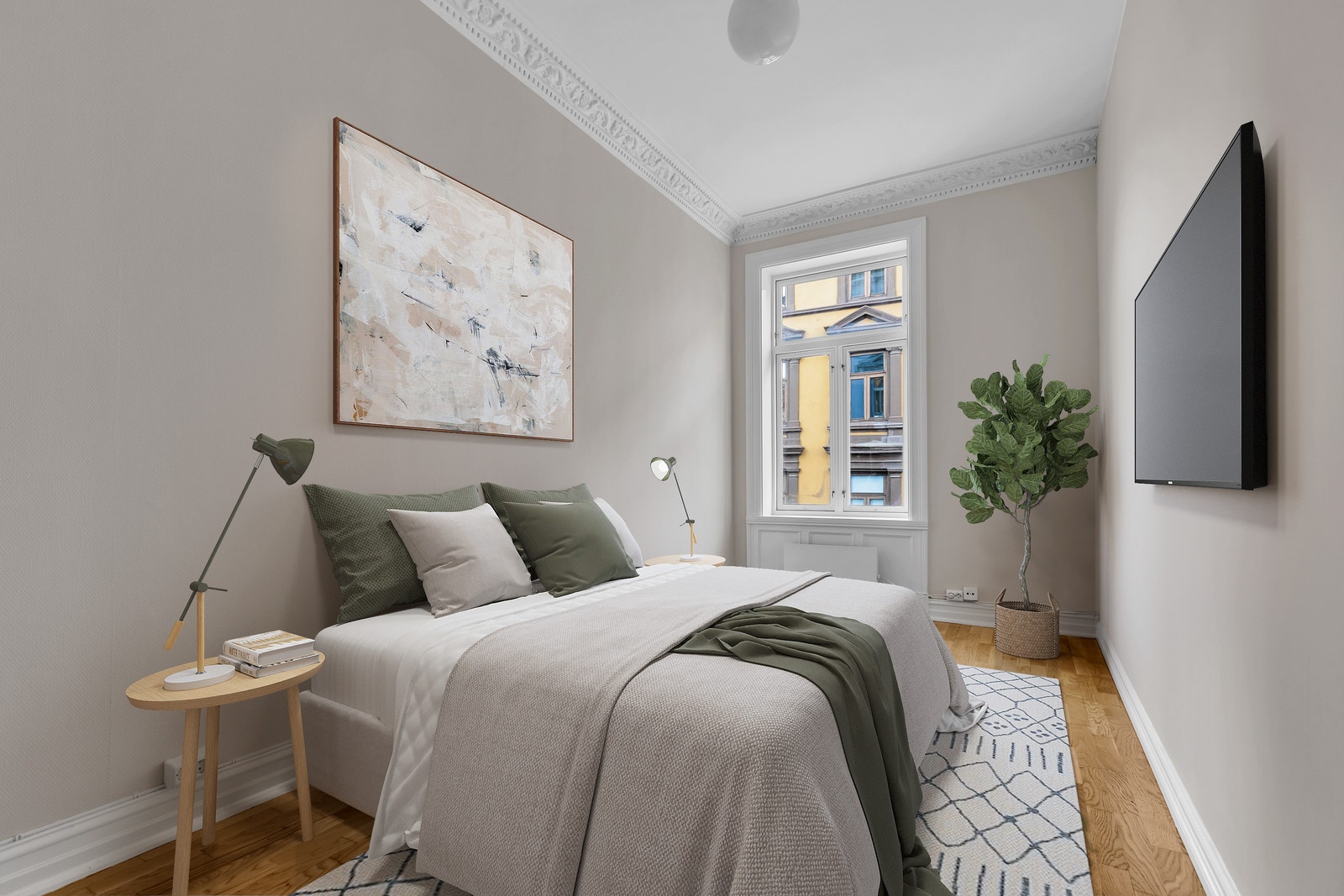 Soverom 1, 3D møblering Galleribilde