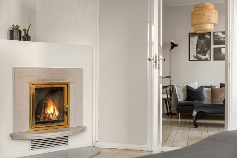 Soverom med peis Galleribilde