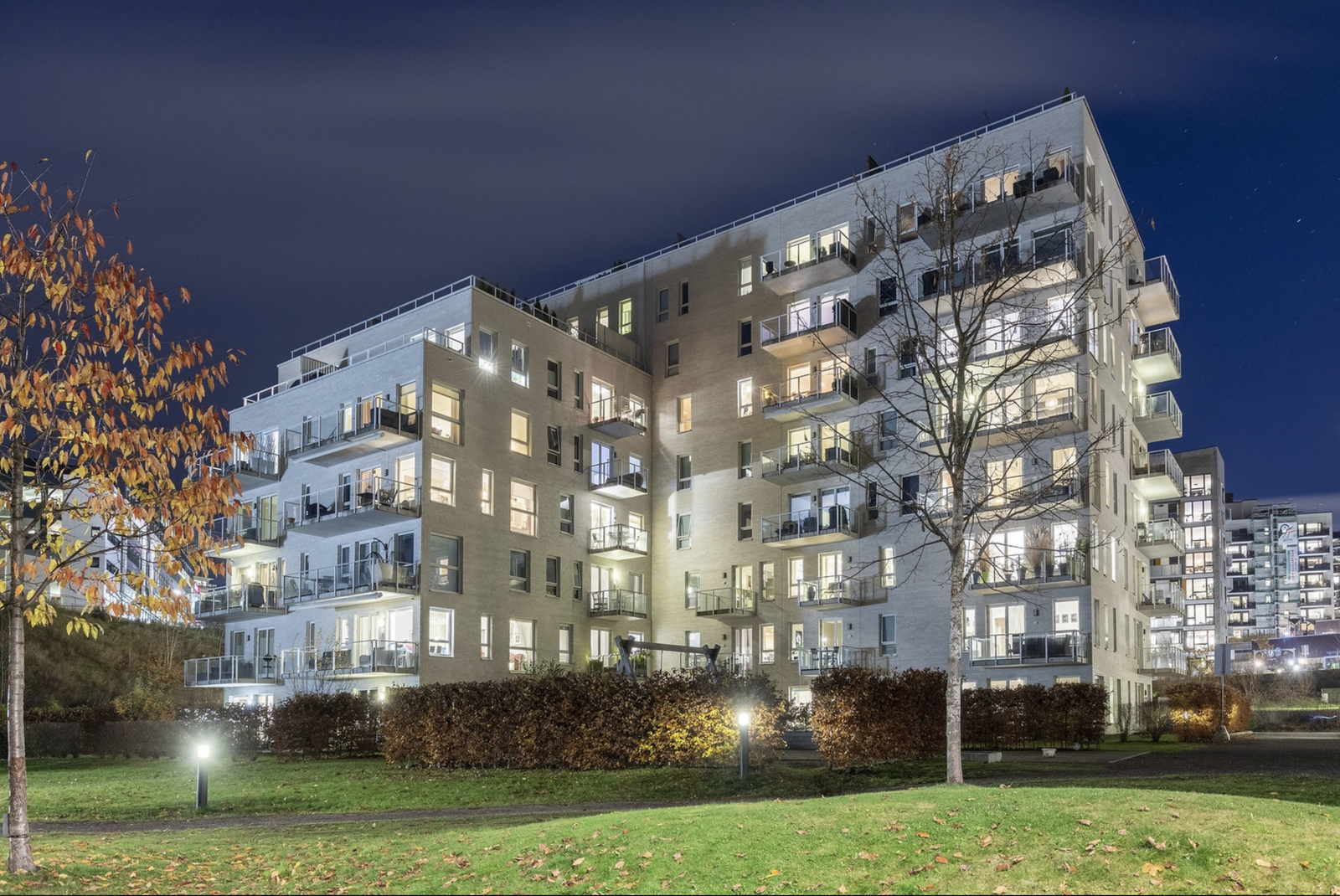 Belysning kveldstid Galleribilde