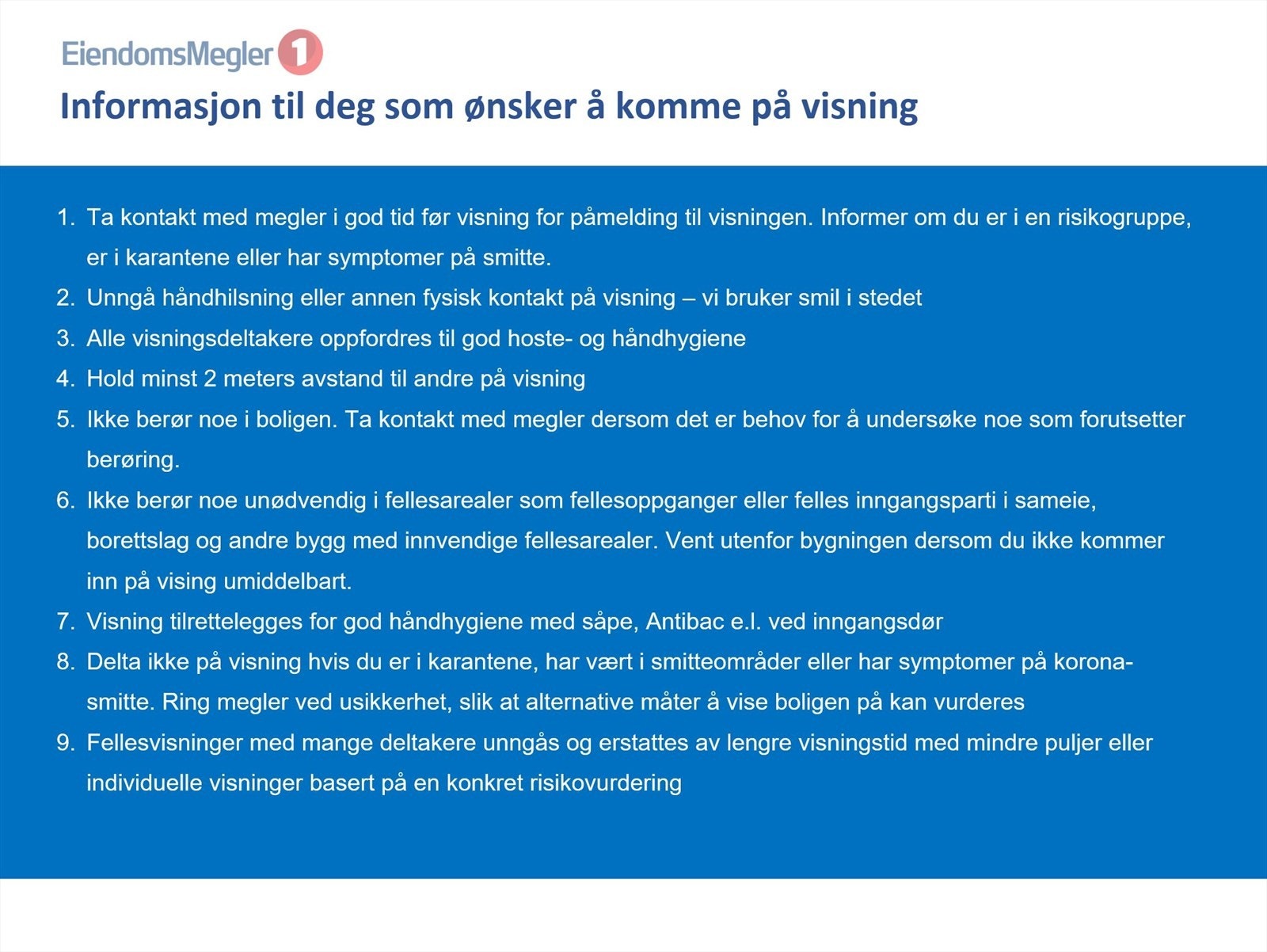 Retningslinjer for visning Galleribilde