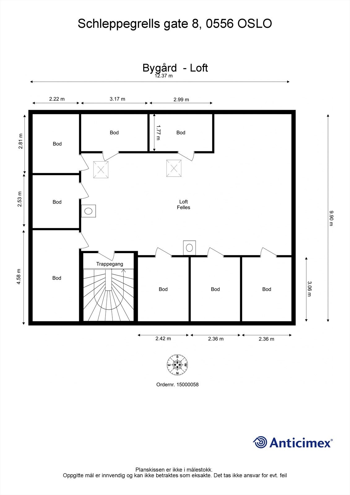 Plantegning loft Galleribilde