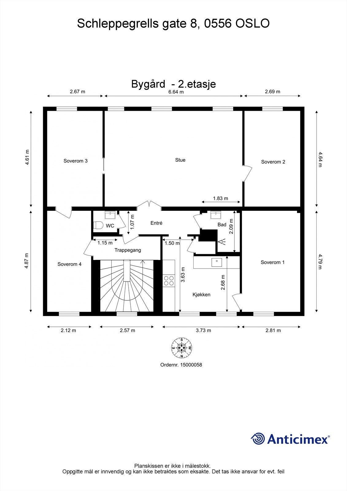 Plantegning 2.etasje Galleribilde