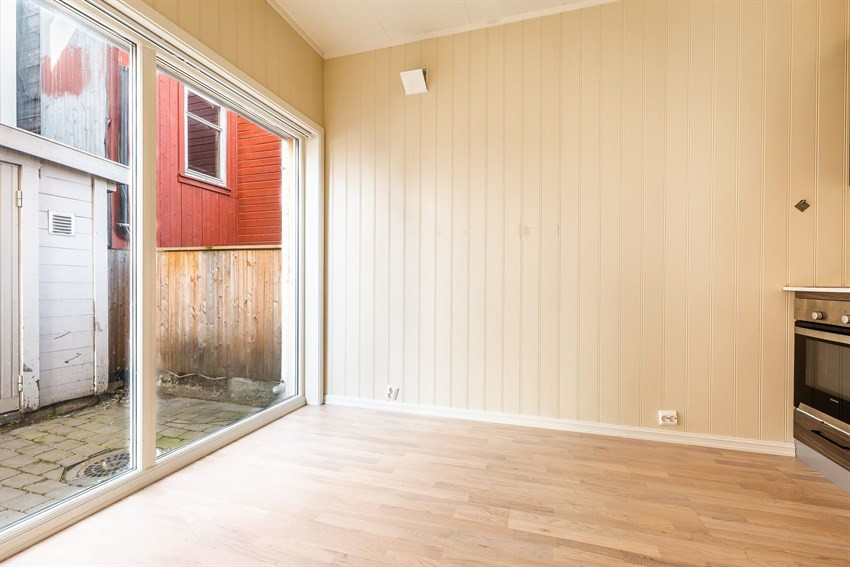 Her har du god plass til spisebord