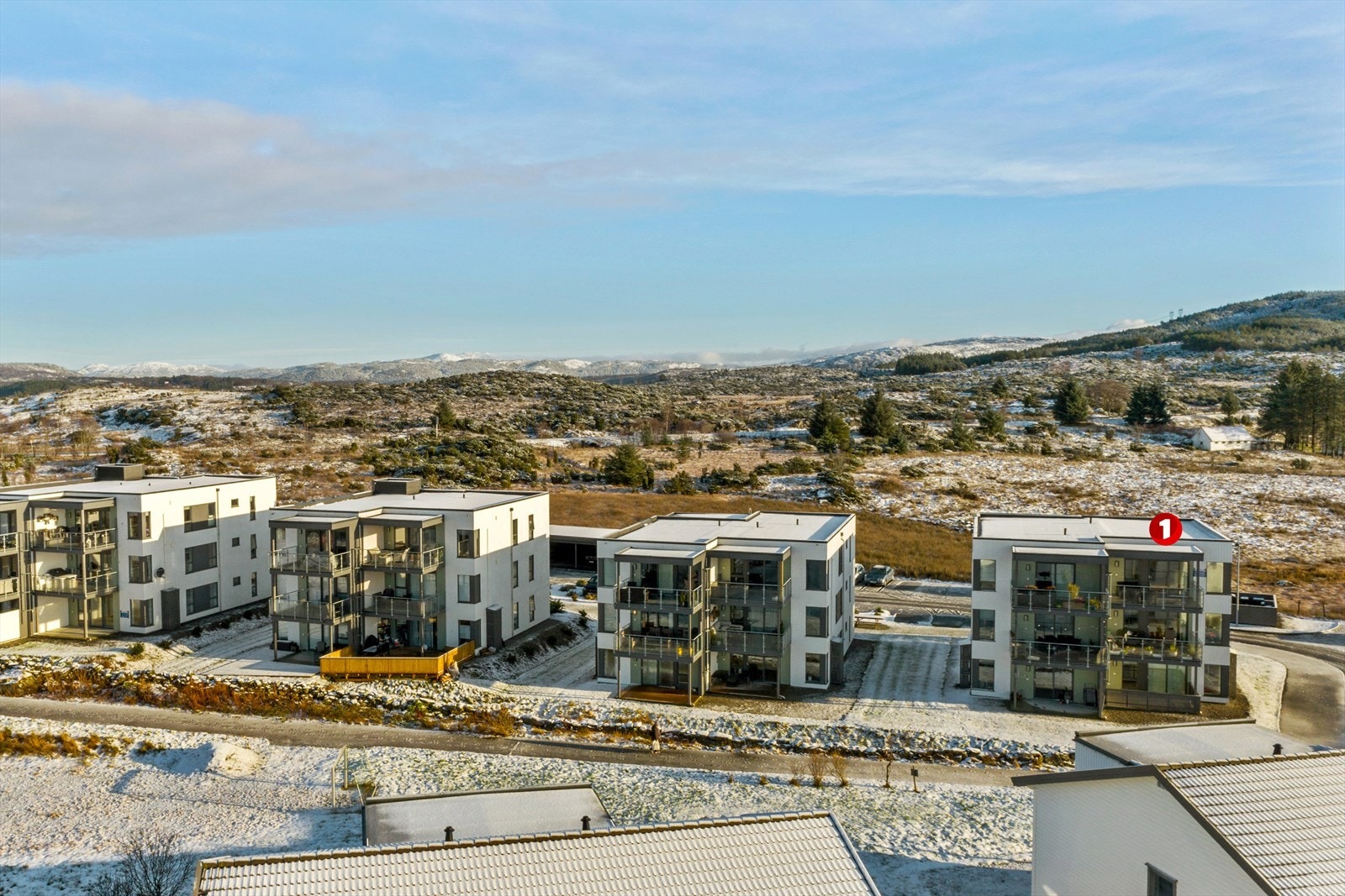 Leiligheten ligger fint til på enden Galleribilde