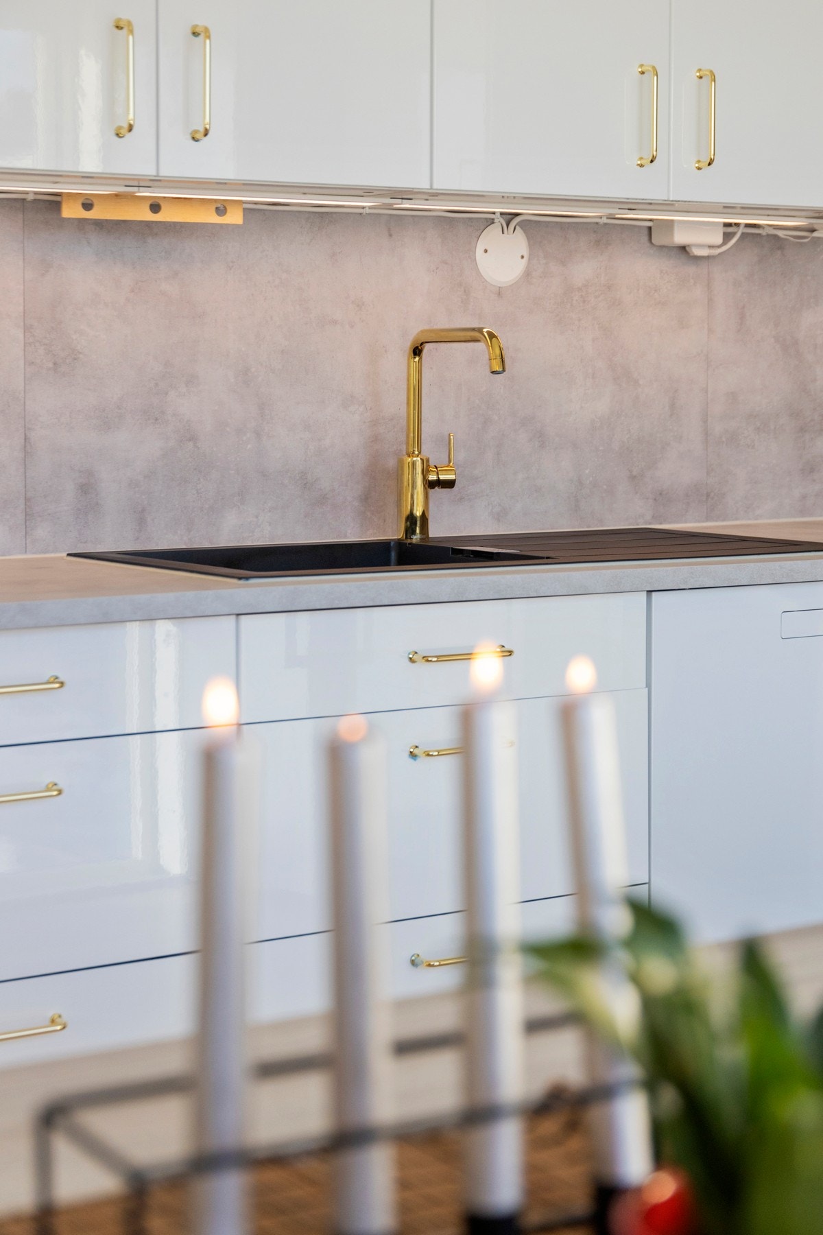 Det er gulvvarme på kjøkkenet. Galleribilde