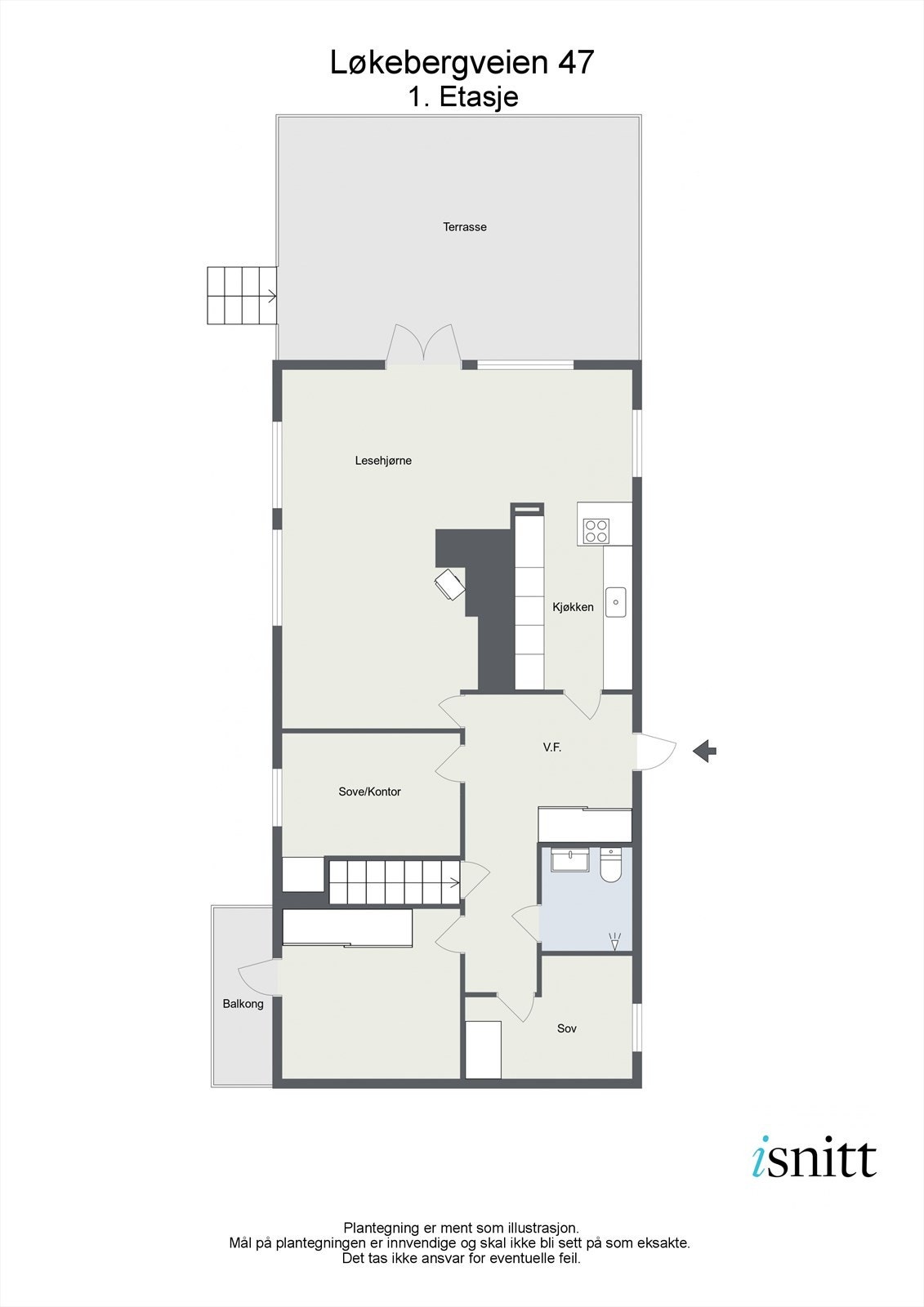 Plantegning 2D - 1. etasje Galleribilde