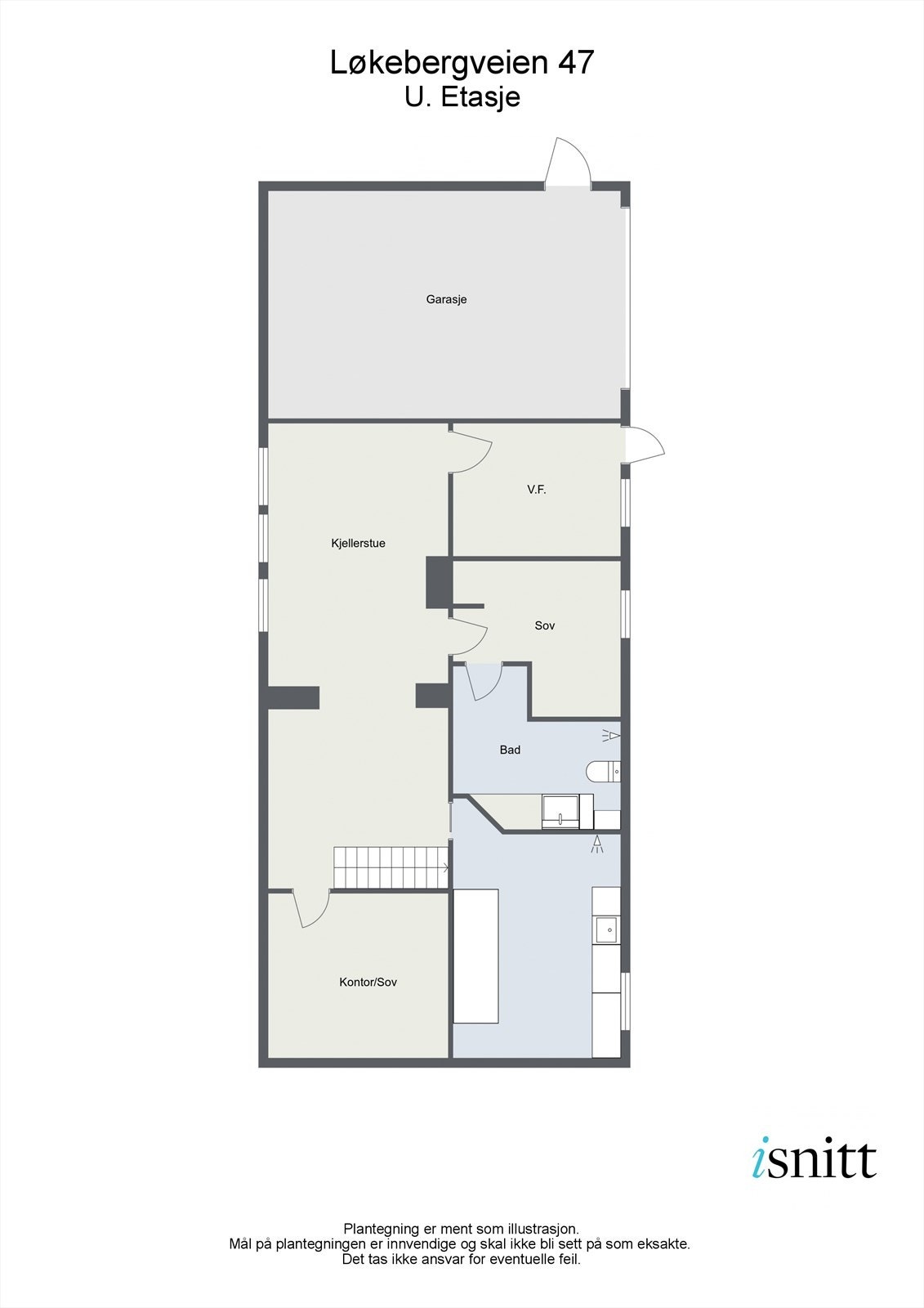 Plantegning 2D - underetasje Galleribilde
