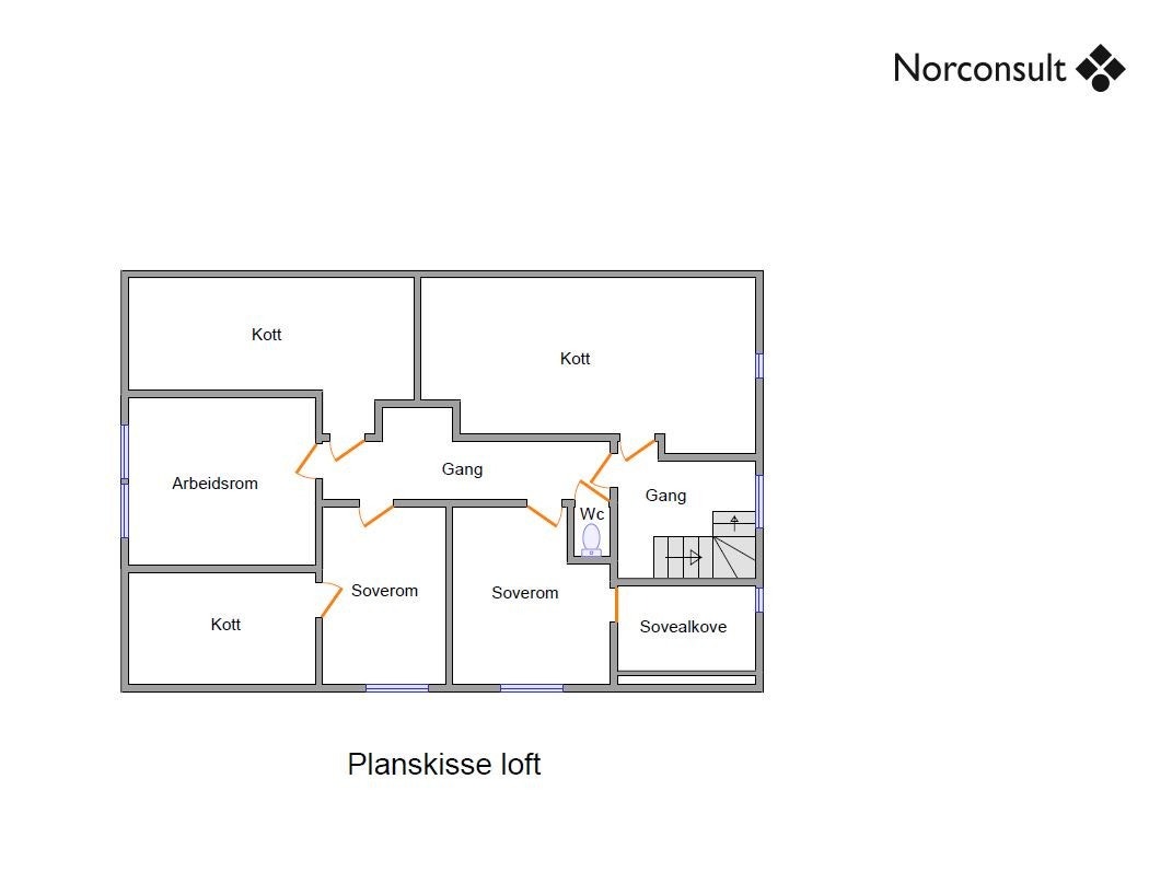 Planskisse loft Galleribilde