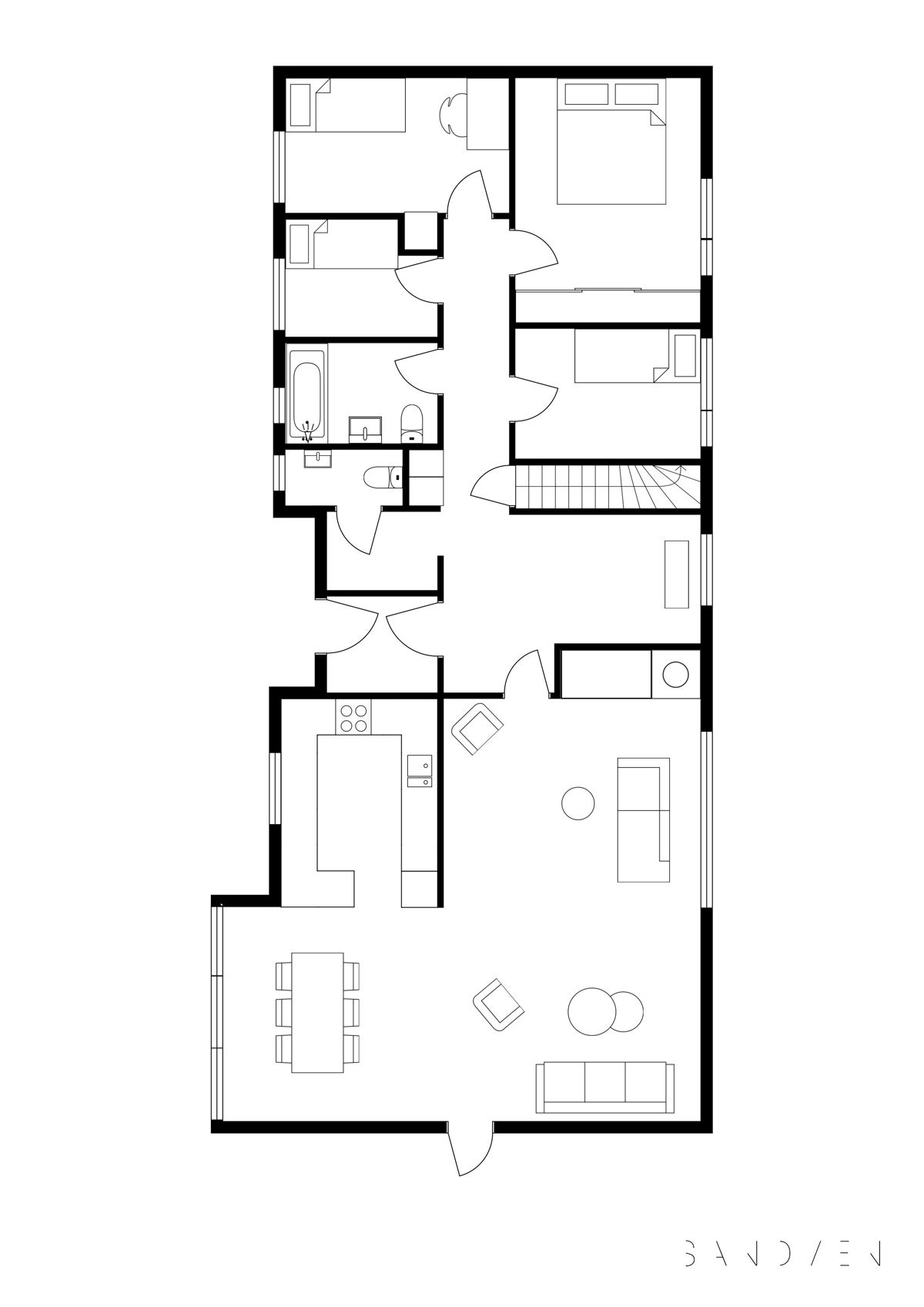 Planløsning 1.etg Galleribilde