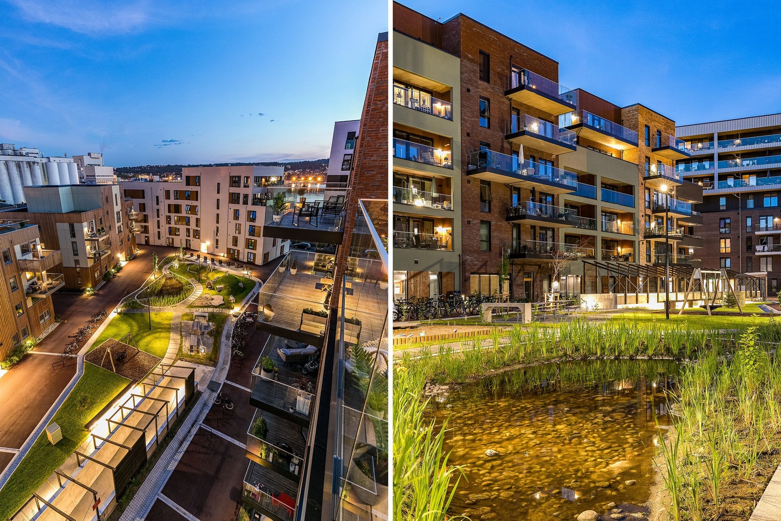 Sameiet har sykler for gratis utlån til beboerne. Galleribilde