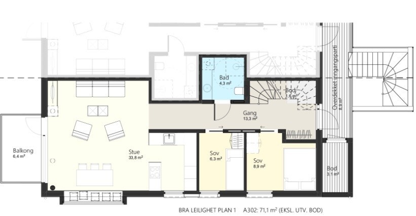 Plan 1 B302. Galleribilde