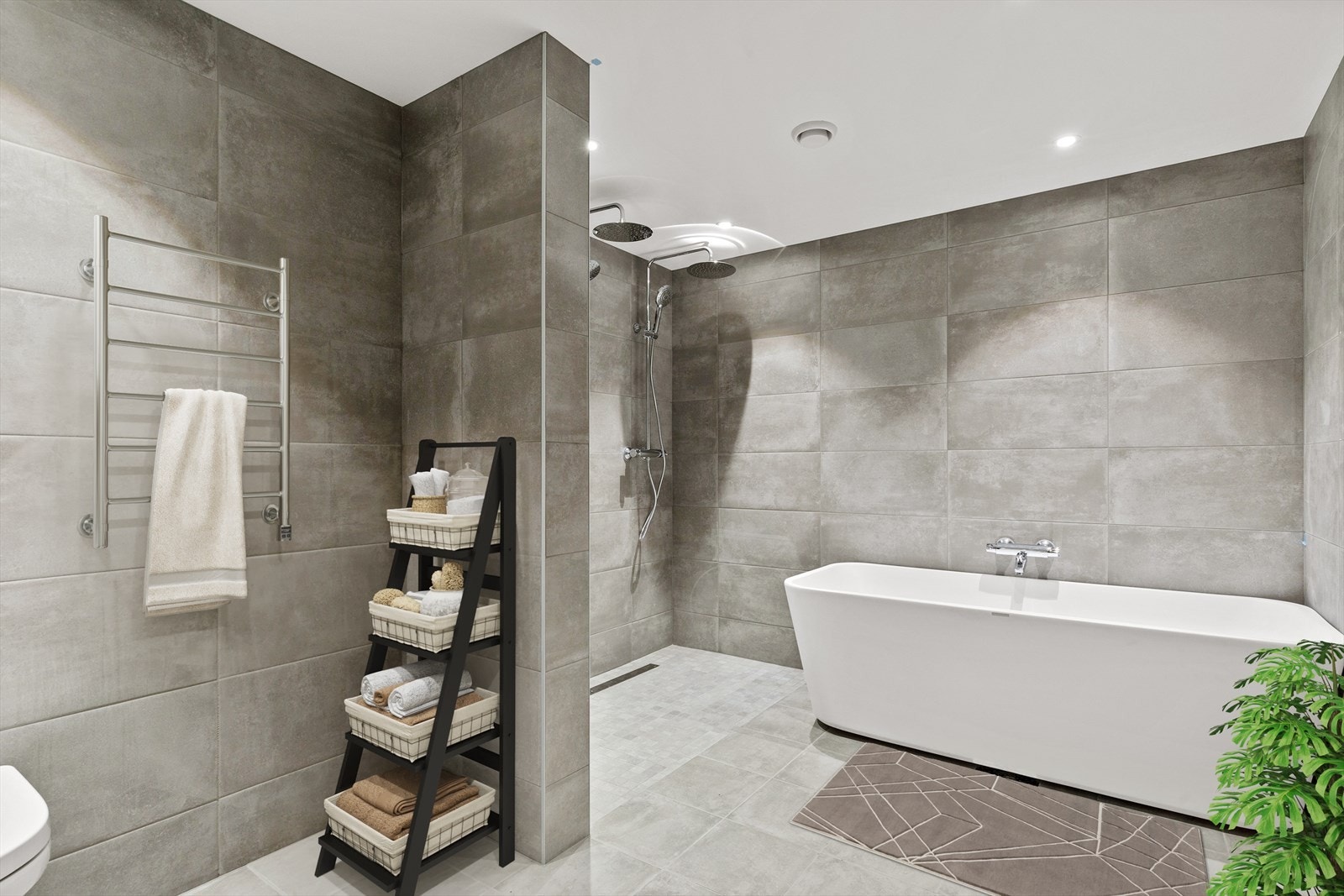 Bad tilknyttet hovedsoverommet (her kommer det dusjvegg) Galleribilde