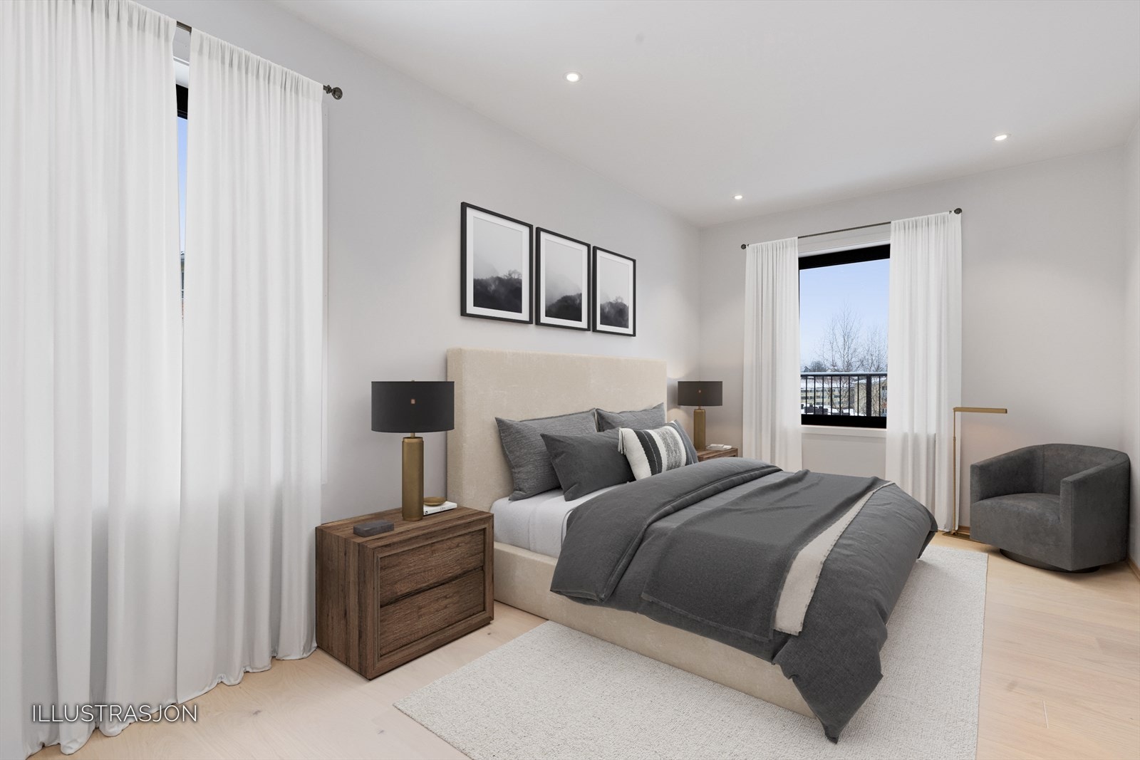 Hovedsoverom med walk-inn closet Galleribilde