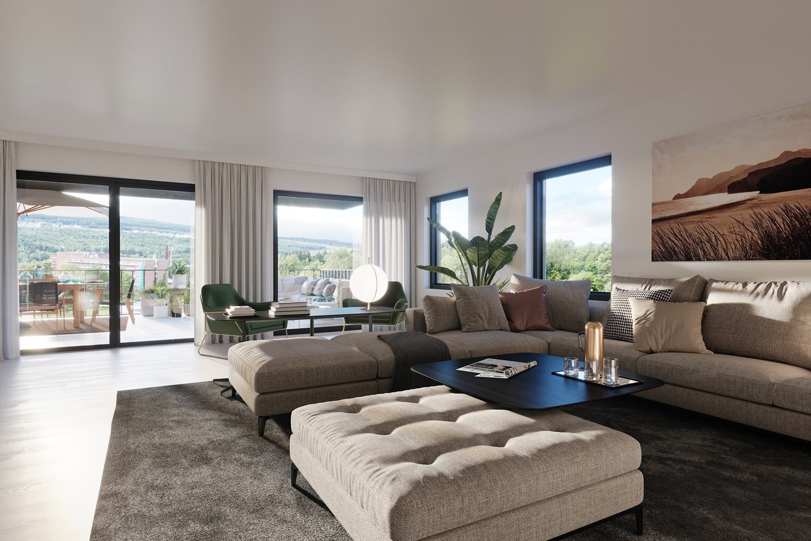 Et illustrasjonsbilde fra en speilvendt leilighet Galleribilde