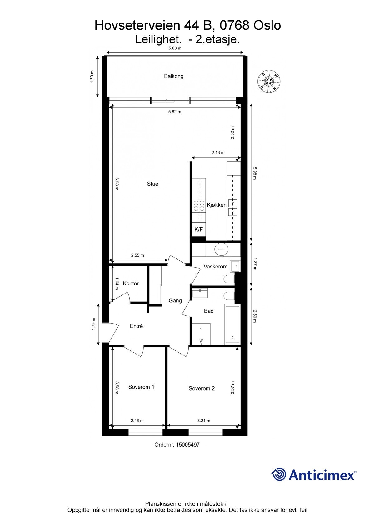 Plantegning - Hovseterveien 44 B. Galleribilde