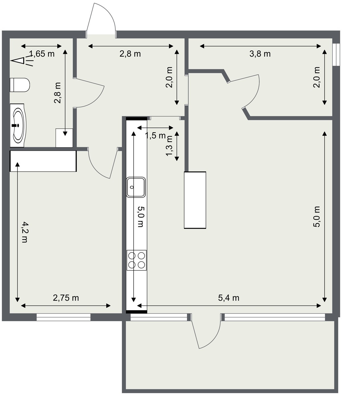 221047 - Dr. Dedichens vei 76 - 2D Floor Plan Galleribilde