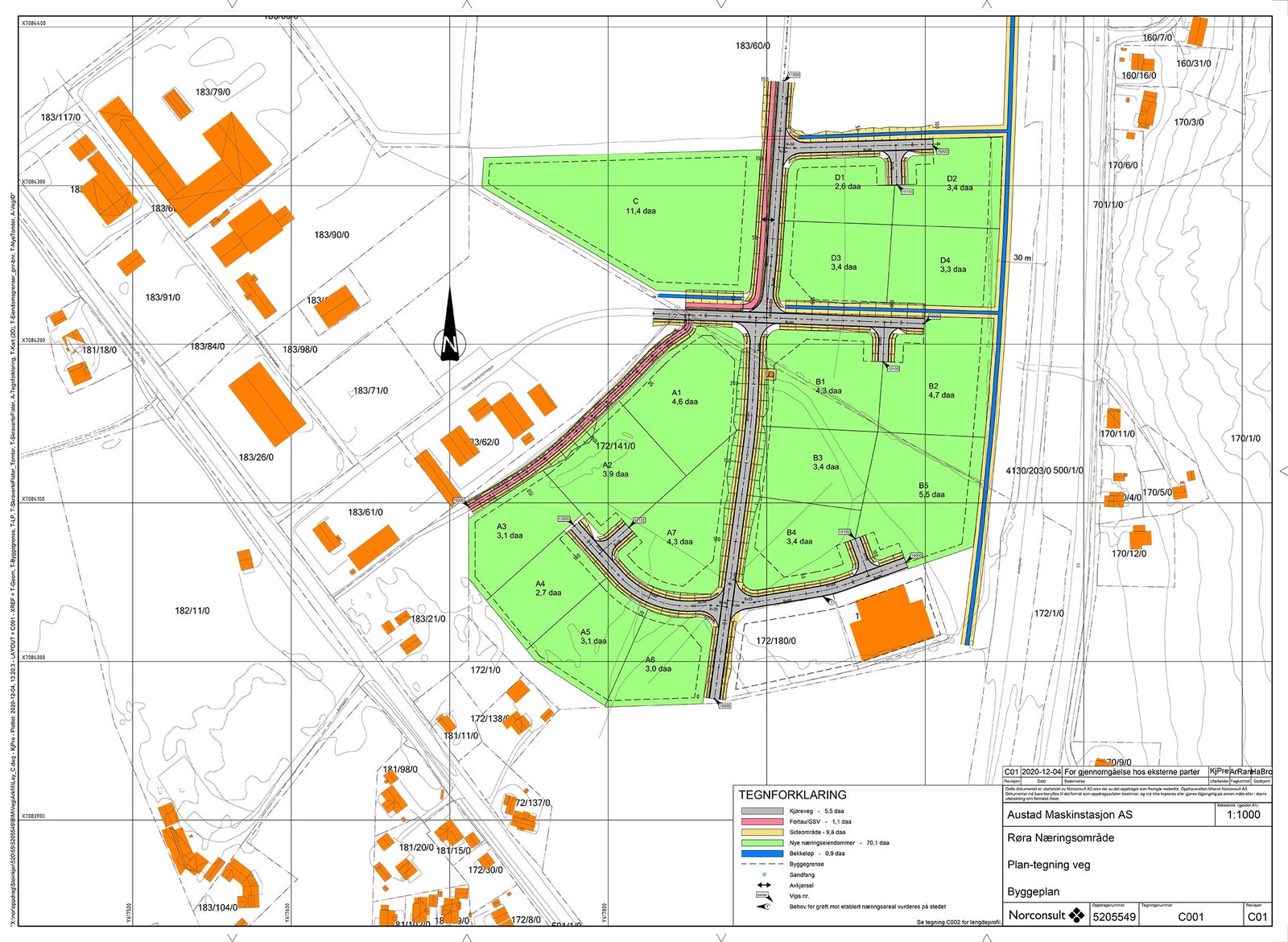 Tomteinndeling - 17 næringstomter Galleribilde