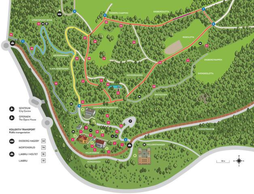 Ekebergparken i nærheten Galleribilde