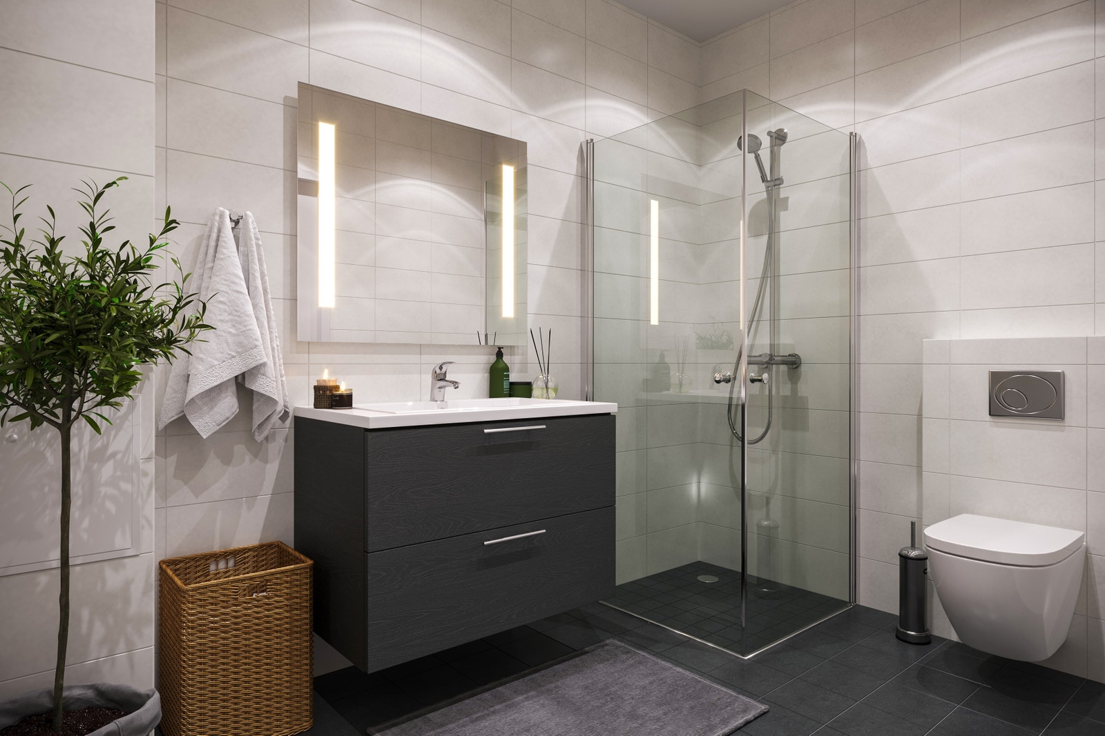 Illustrasjon av et av badene i prosjektet Galleribilde