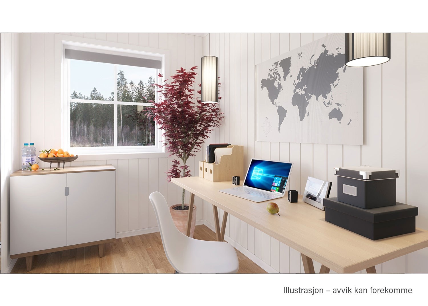 Kontor som kan brukes som soverom Galleribilde