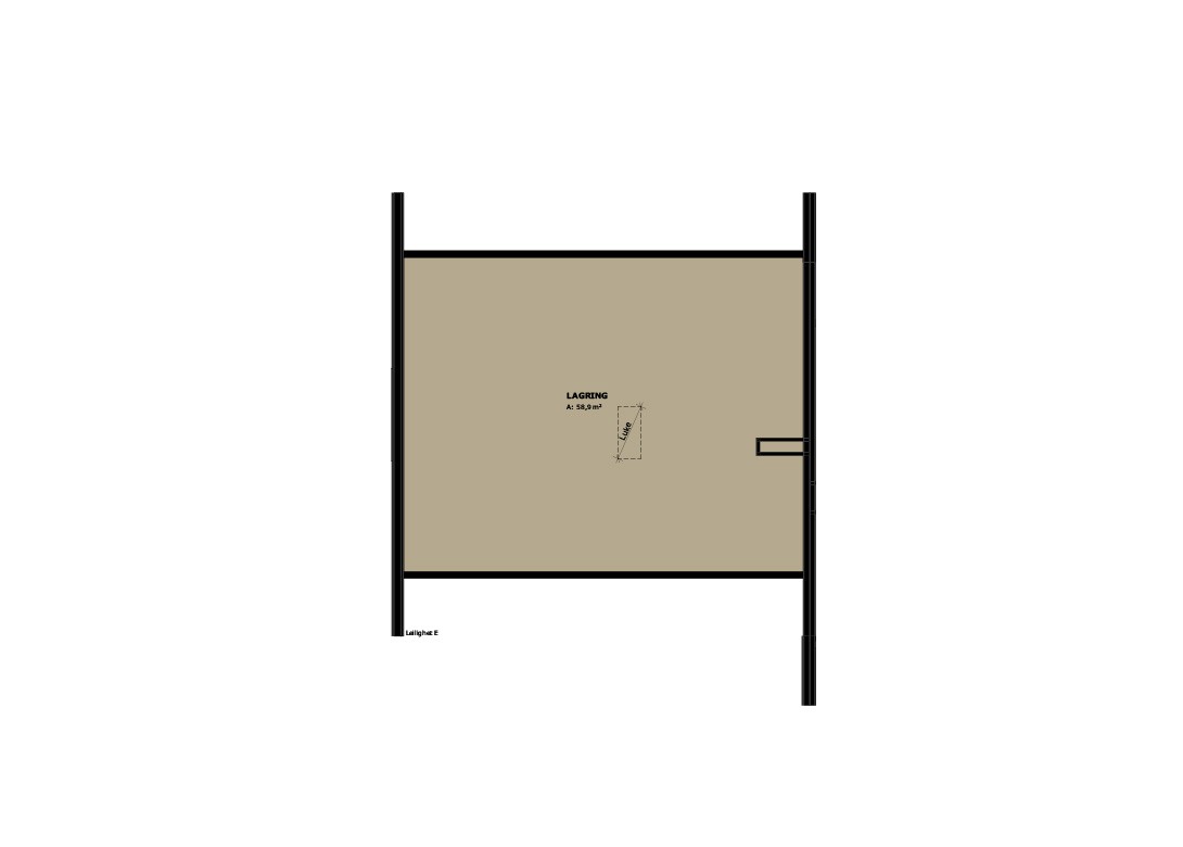 Leiligheten har uinnredet loft og anses som mulig lagringsplass. Galleribilde