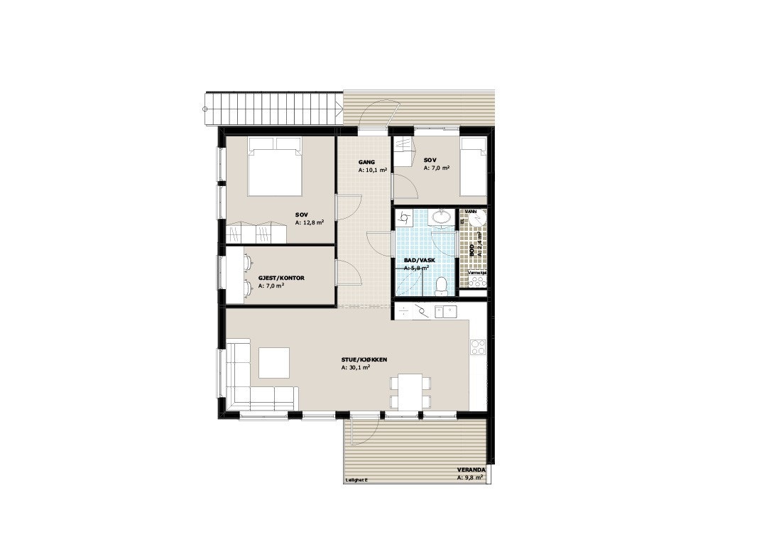 Plantegning 2E Galleribilde