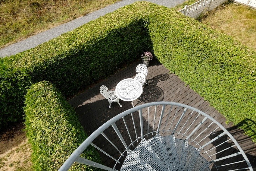 Liten vestvendt hageflekk m/platting Galleribilde