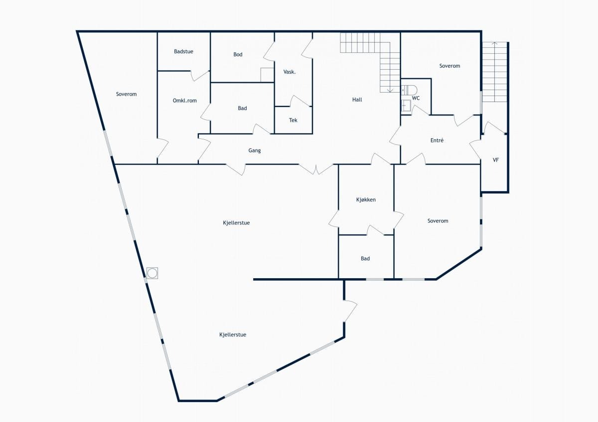 Planskisse kjeller Galleribilde