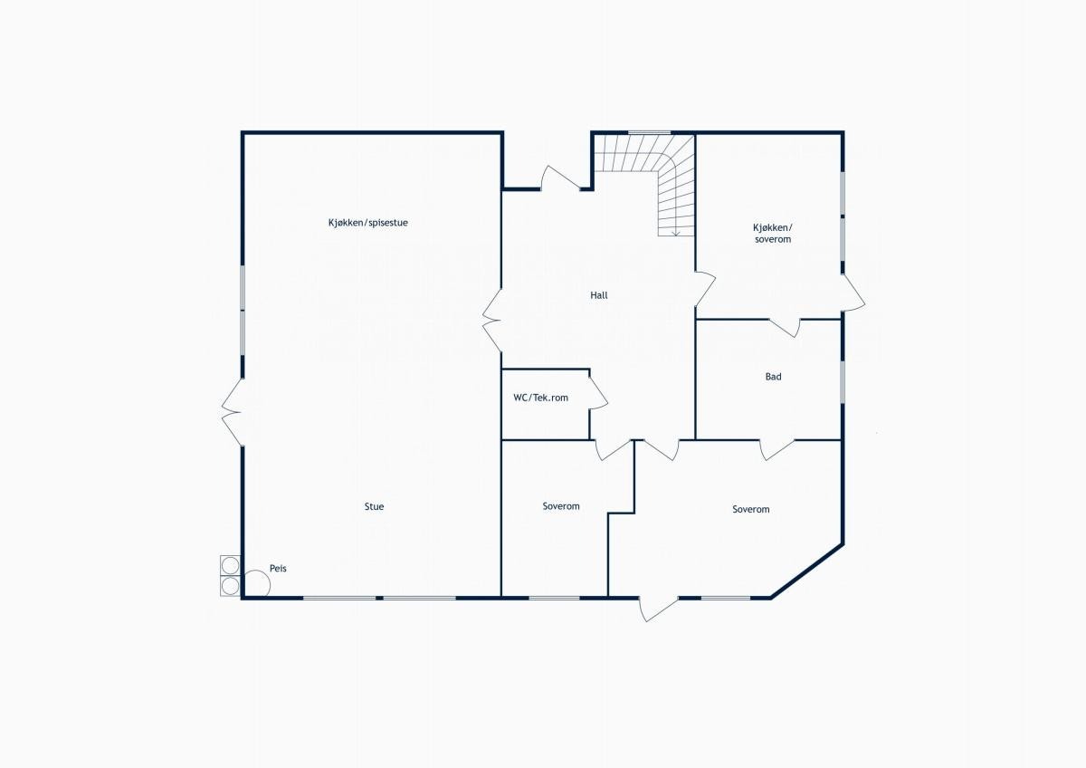 Planskisse 1. etasje Galleribilde