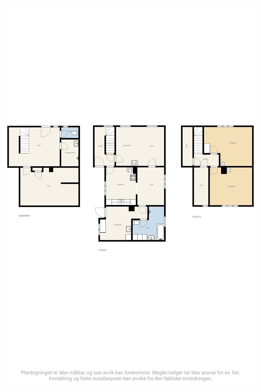 Plantegning våningshus Galleribilde