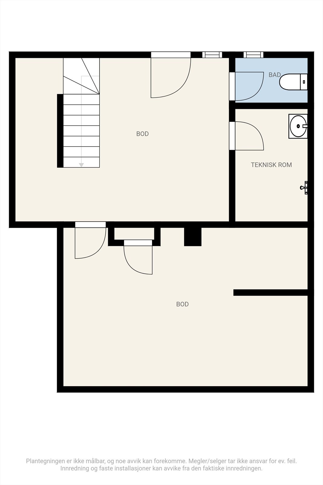 Plantegning kjeller Galleribilde