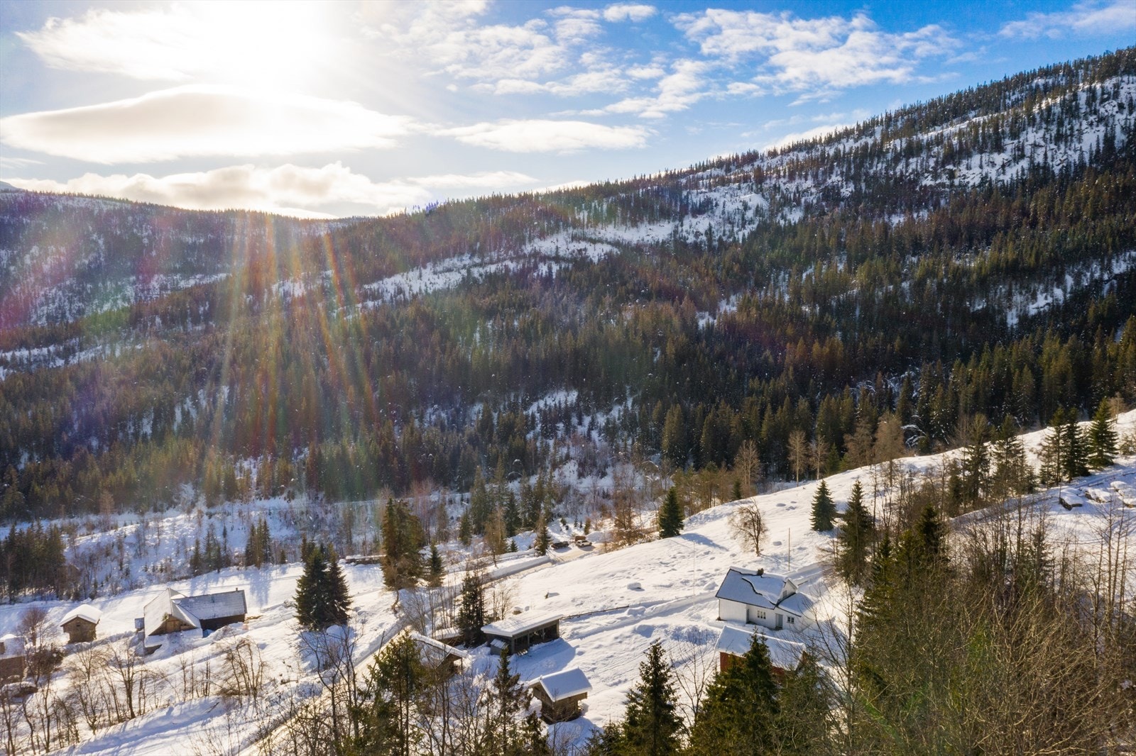 Fra eiendommen er det flott utsikt over nærområdet. Galleribilde