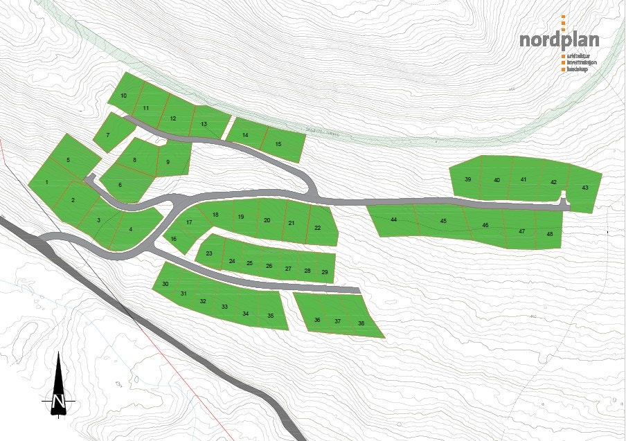 Tomteoversikt i hyttefeltet Galleribilde