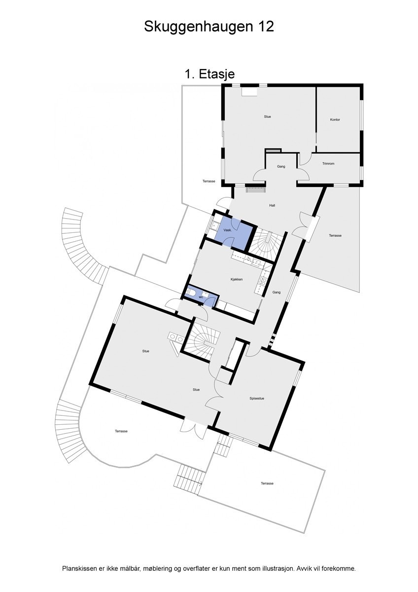 2 D plantegning 1. etasje Galleribilde