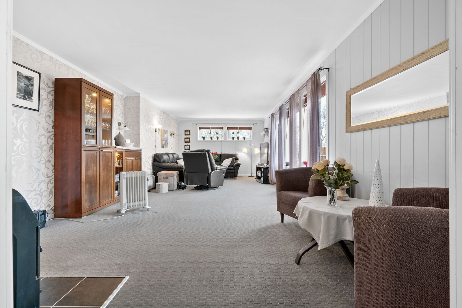 Åpen stue i boligen Galleribilde