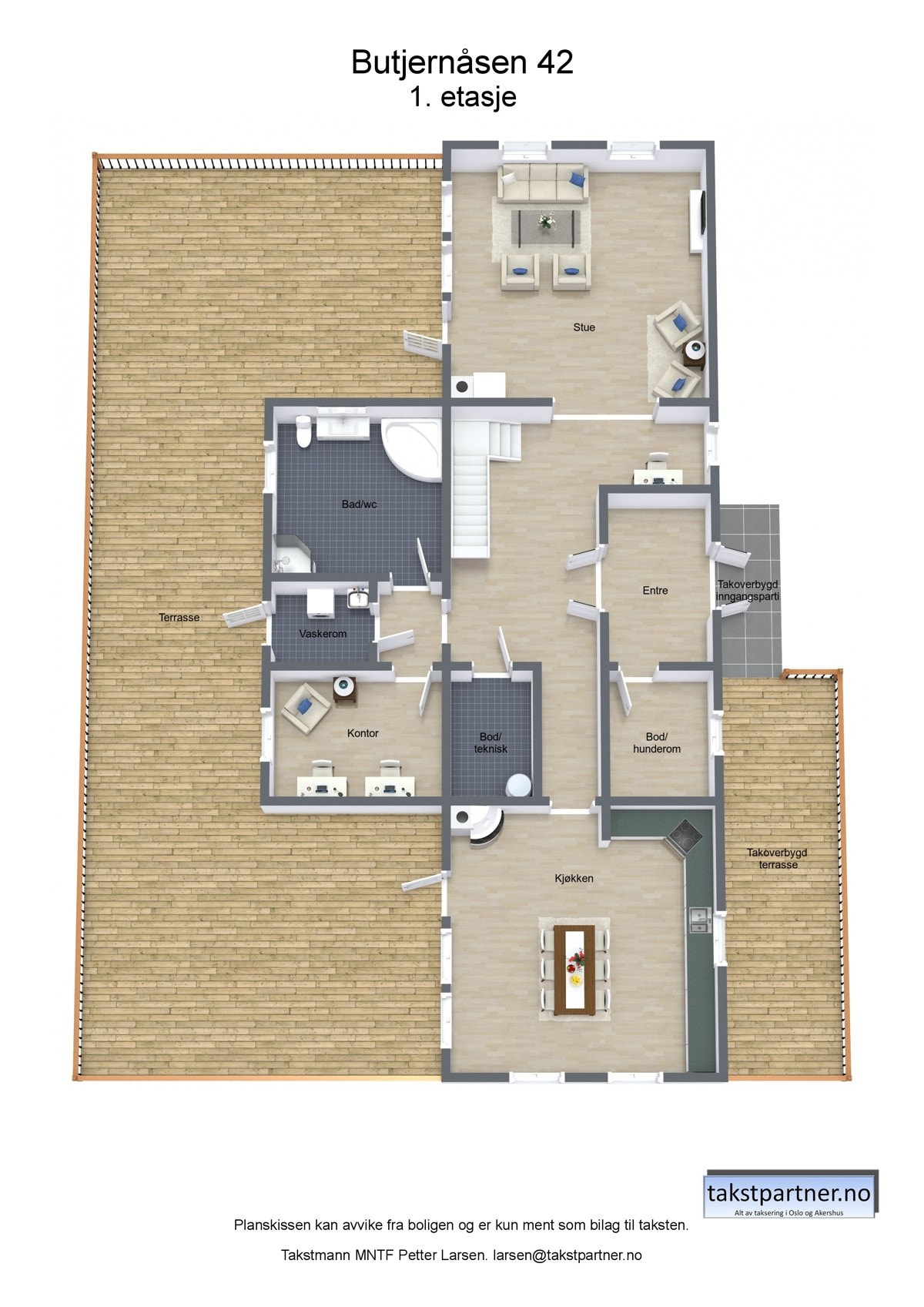 Plantegning 1. etasje Galleribilde