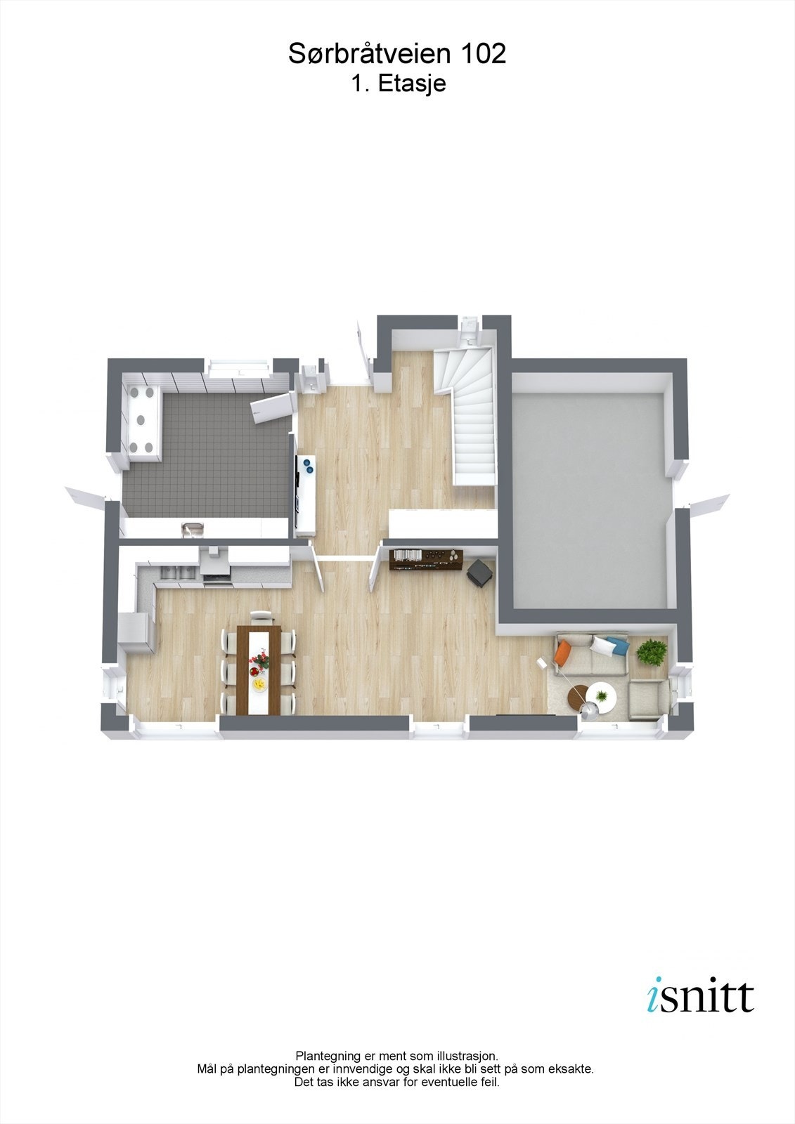 3D Planillustrasjon 1.etg. Galleribilde