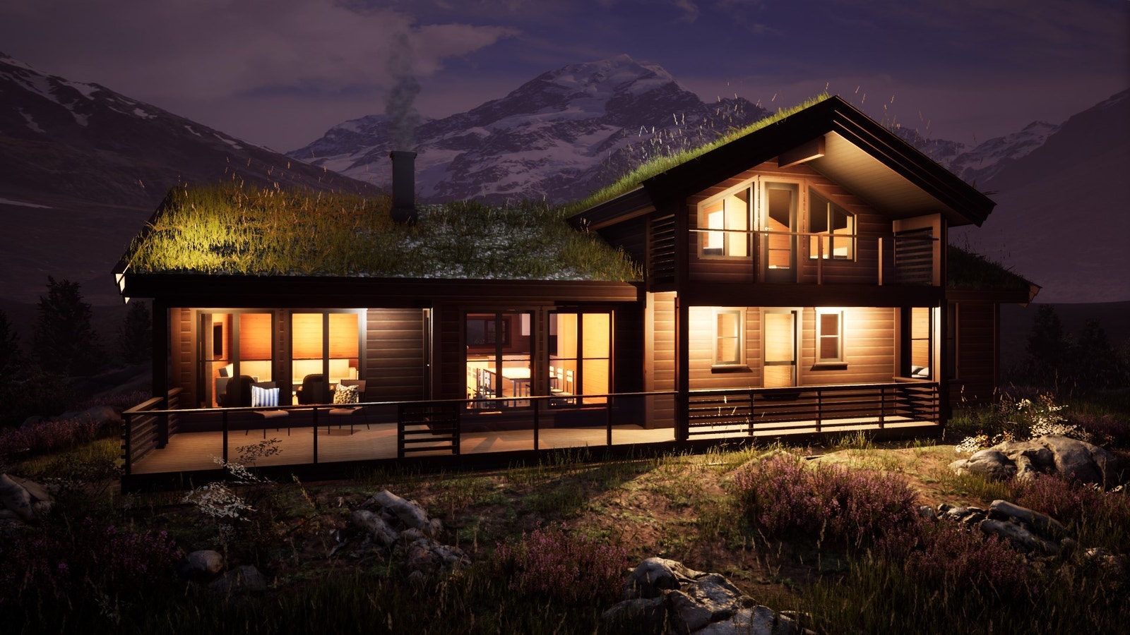 Du får idyllen som kommer med en hytte på fjellet i kombinasjon med et ekstra hjem – En moderne fritidsbolig med alle fasiliteter Galleribilde