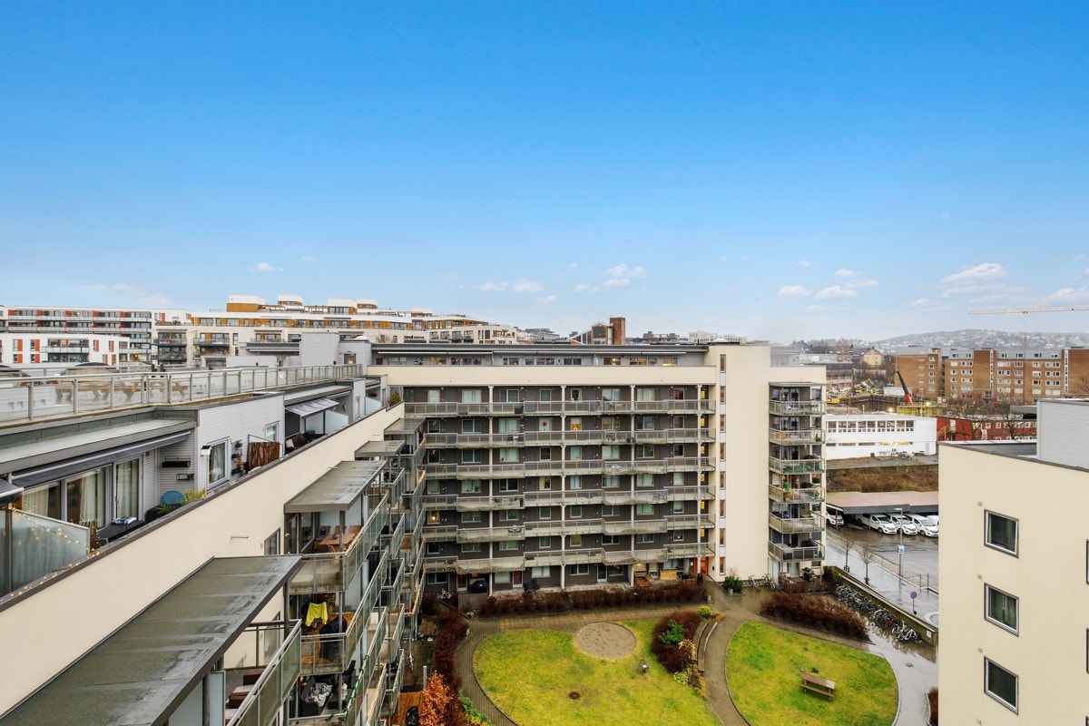 Utsikt fra takterrassen Galleribilde