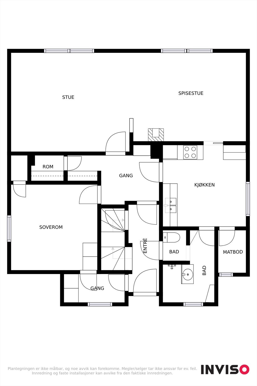 Plantegning hovudetasje Galleribilde