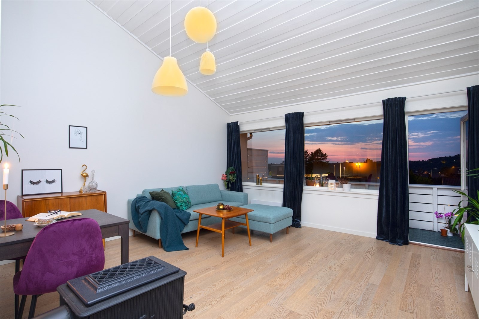 Stue - stemningsbilde kveldstid Galleribilde