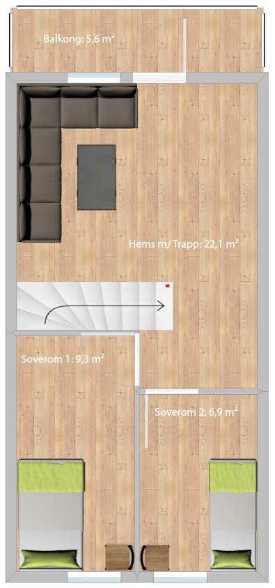 Plantegning 2.etg Galleribilde