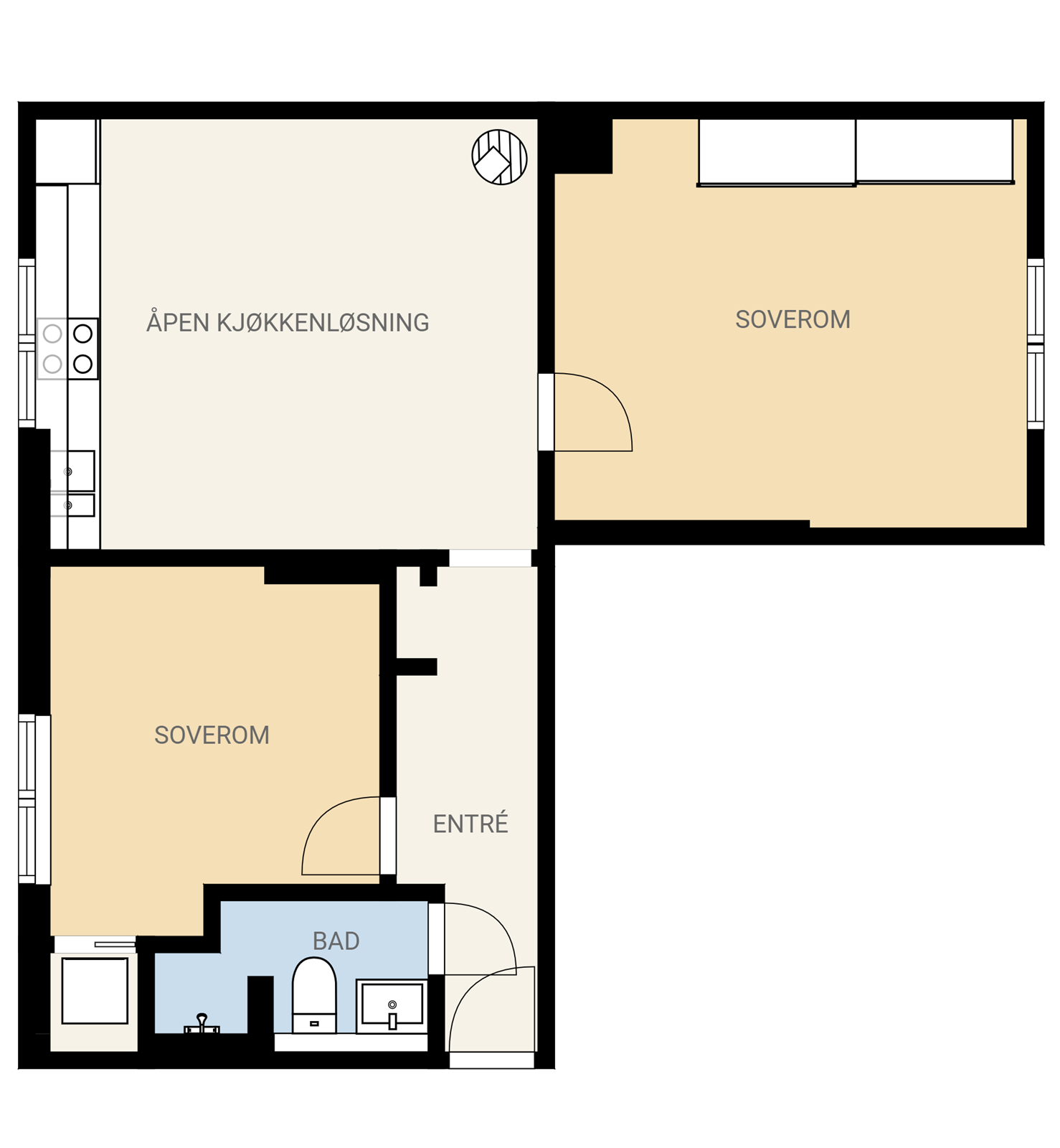 Alternativ plantegning. Galleribilde