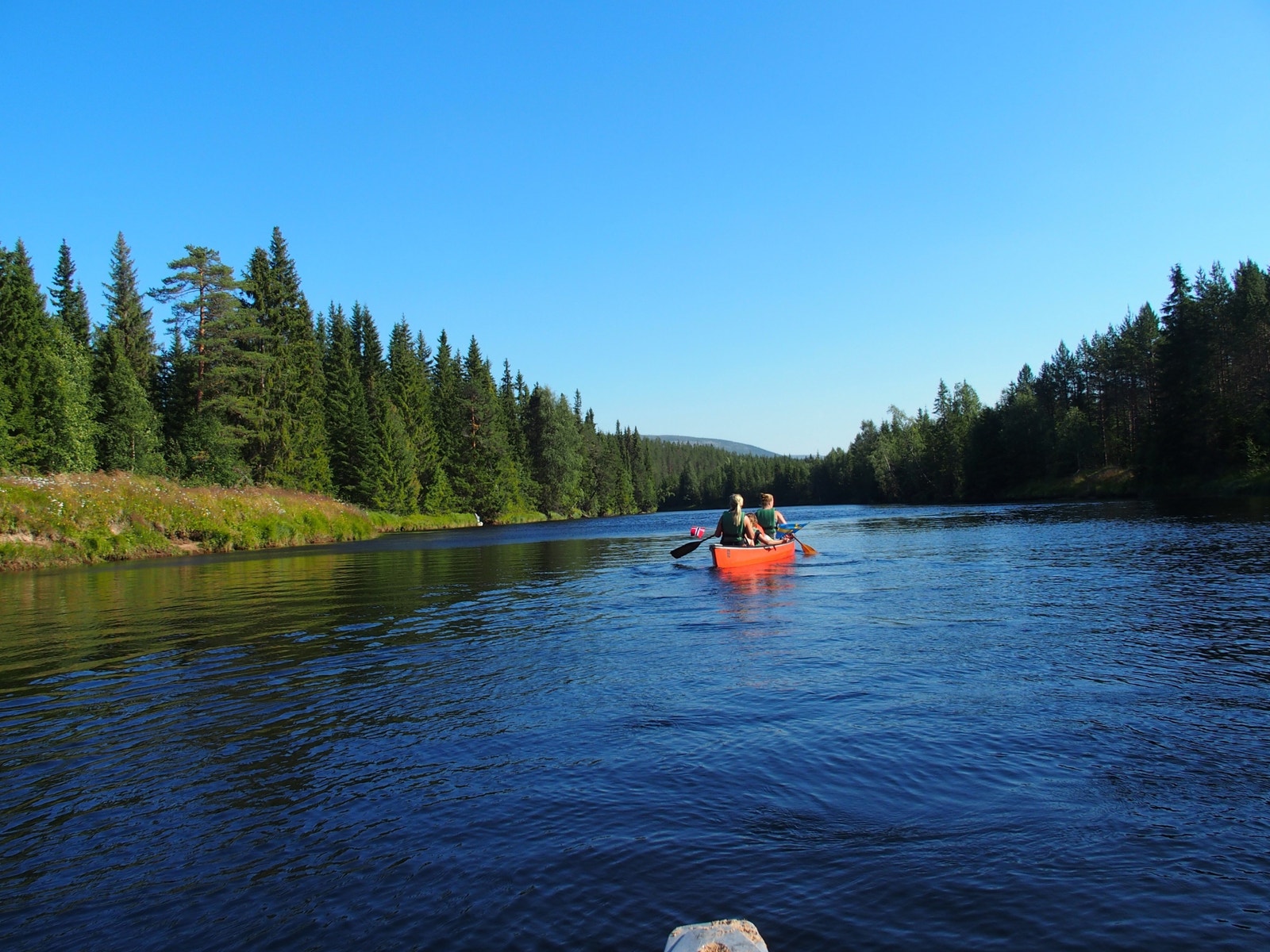 Du kan leie kano og padle helt til Sverige.
Ljøra er også en fin fiskeelv Galleribilde