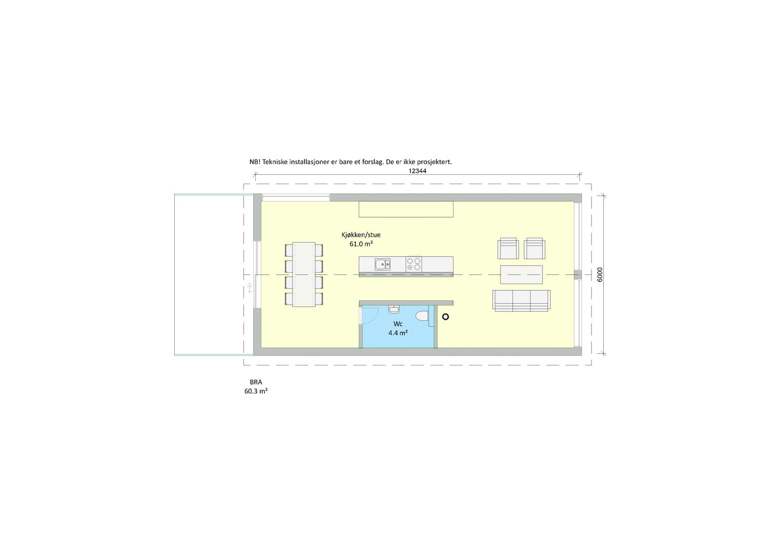 Plantegning 2. etasje Galleribilde