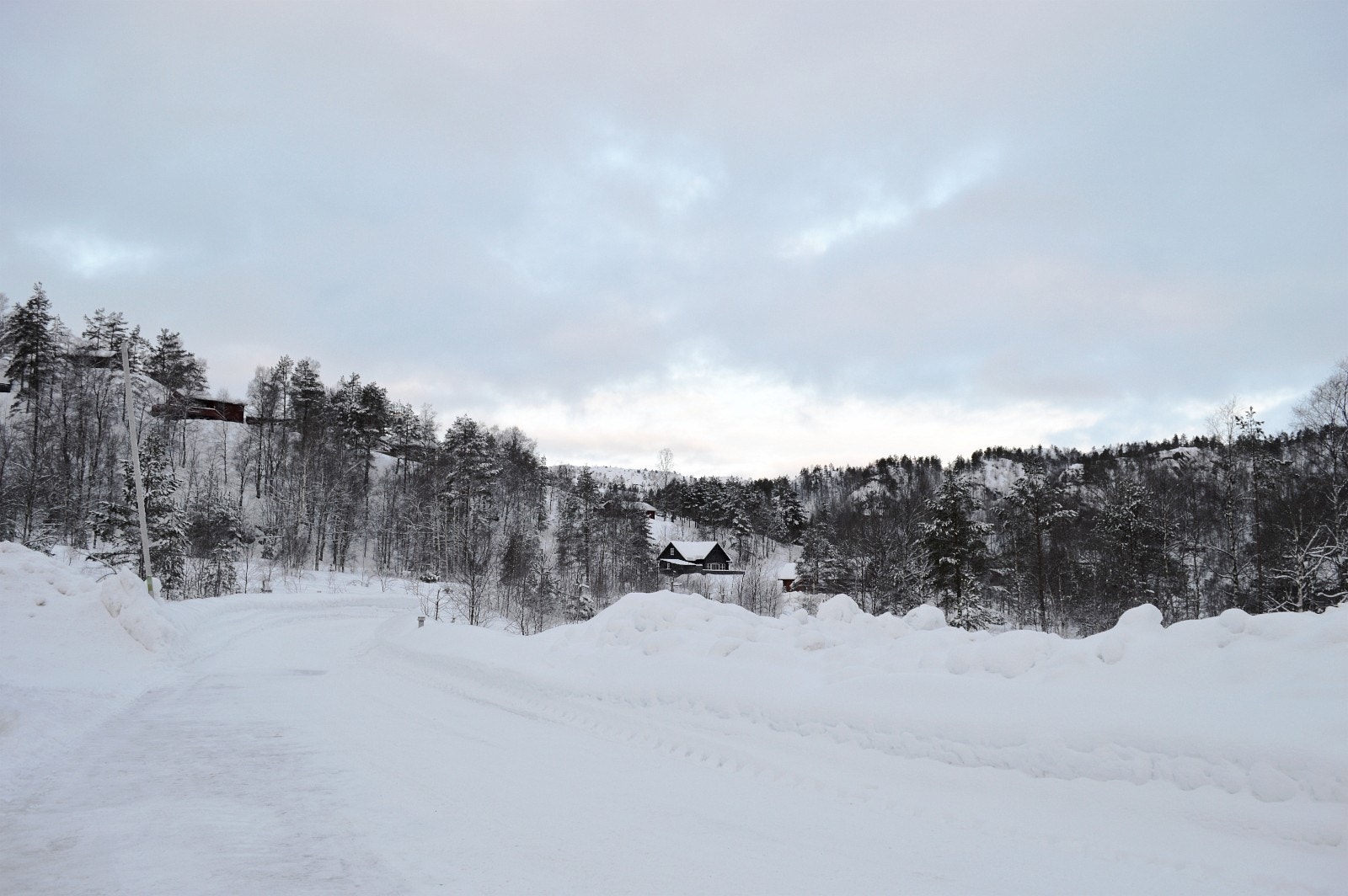 Innkjøring til hyttefelt fra riksveg 42 Galleribilde